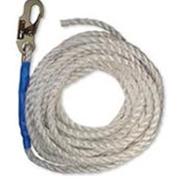 FallTech 8150T Vertical Lifeline with Snap Hook and Taped End, 50-Foot
