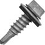 Tek Screw w/ Sealing Washer 1/4-14 x 1-1/2'' Hex Washer Head (100/Box)