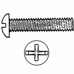 #10-24 x 1/2 Phillips Round Machine Screw