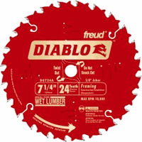 FREUD DIABLO Saw Blade 7-1/4", 24 Tooth