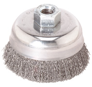 Bosch WB524 3'' Cup Brush, Crimped Carbon Steel Wire Wheel
