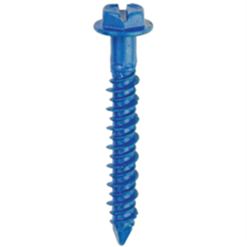 Powers Fasteners 2700SD 1-1/4" x 3/16" Tapper Slotted Hex Head QTY 100 BLUE 