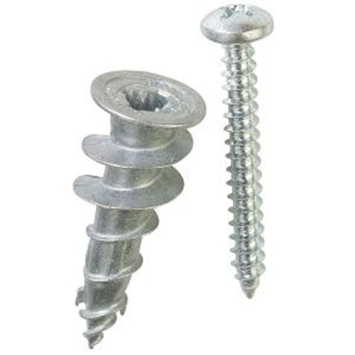 3/8 to 1 Wall Thickness No Screws Powers Nylon Zip-It One Piece Self Drilling Wallboard Anchors Nylon 100/Bx