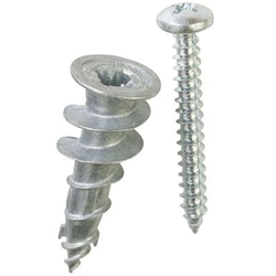 Powers 3/8'' to 1'' Zip-It Zinc Anchor W/ No.8 Screws 2349Z (100/Box)