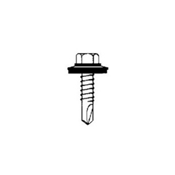 Tek Screw w/ Sealing Washer #12-14 x 2'' Hex Washer Head (100/Box)