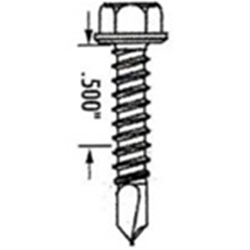 Dril-Flex Tek Screw #10-16 x 3/4'' Hex Washer Head (100/Box)