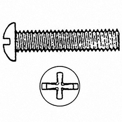 #10-24 x 1/2 Phillips Round Machine Screw