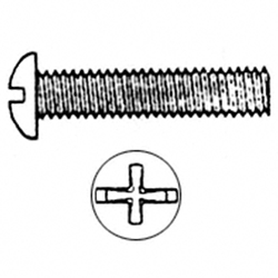 1/4-20 x 3/8'' Phillips Round Machine Screw